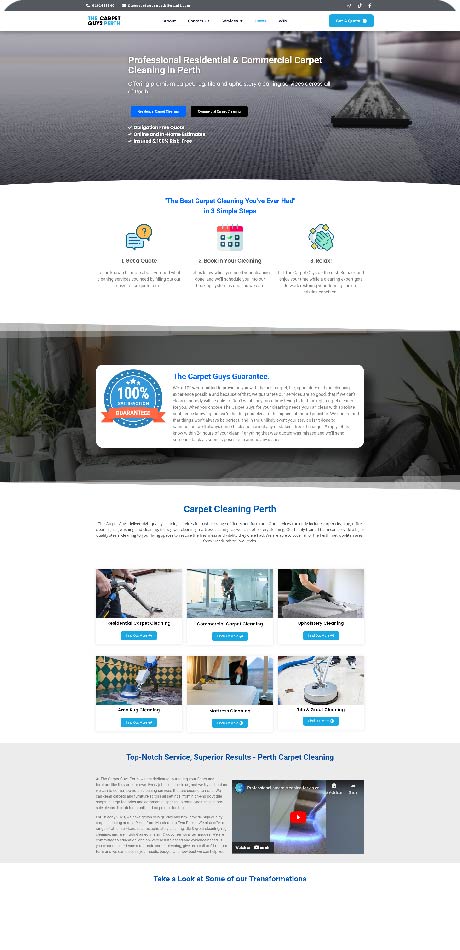 Persian Agency Web Desgin Portfolio - Cleaning Service Web Design