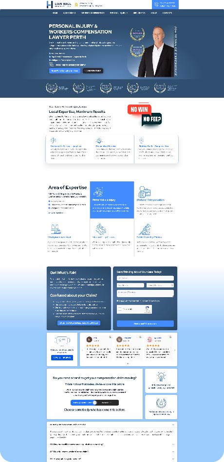 Persian Agency Web Desgin Portfolio - Personal Injury Lawyers Website Design